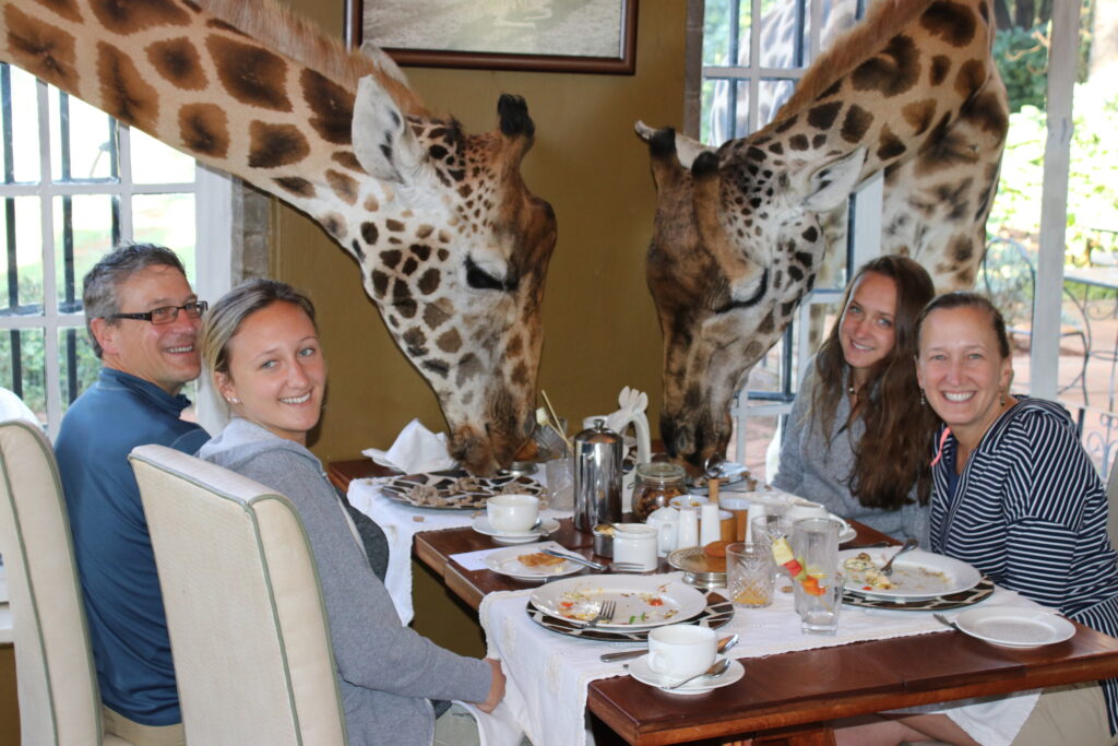 giraffe manor  breakfast with giraffes