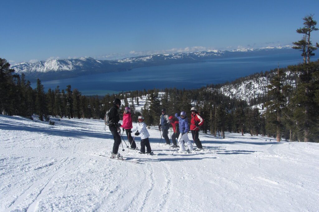 Heavenly ski resort south lake tahoe vail resorts california lodge tamarack lodge ski lift hike run views drive around lake tahoe travel blog for empty nesters  travel blog for adventurous families beacon pub nevada snow making picnic