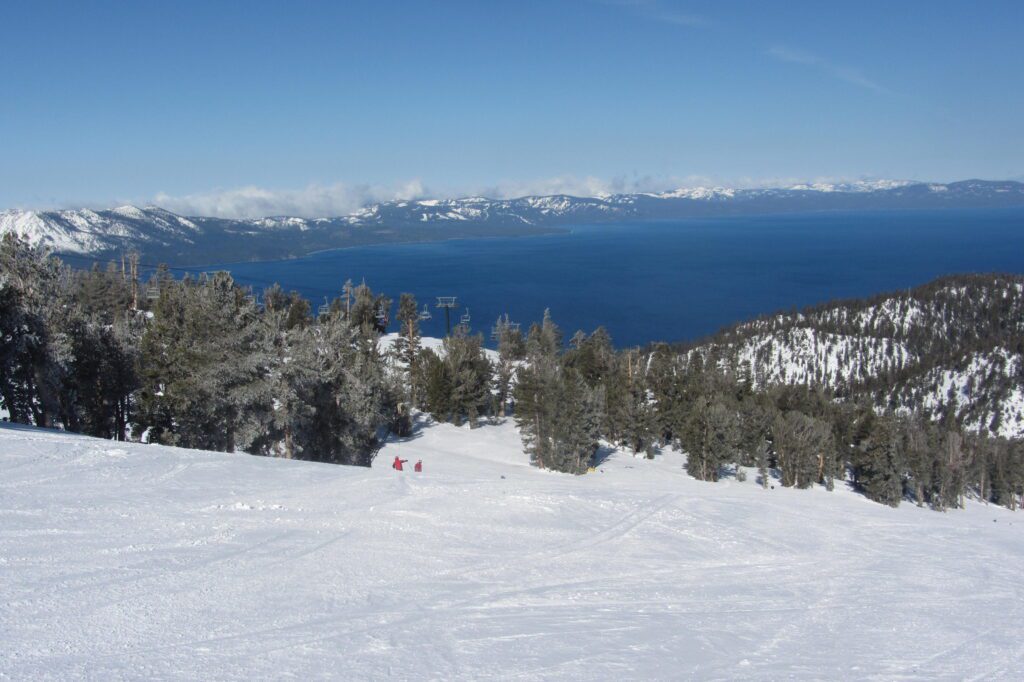 Heavenly ski resort south lake tahoe vail resorts california lodge tamarack lodge ski lift hike run views drive around lake tahoe travel blog for empty nesters  travel blog for adventurous families beacon pub nevada snow making picnic