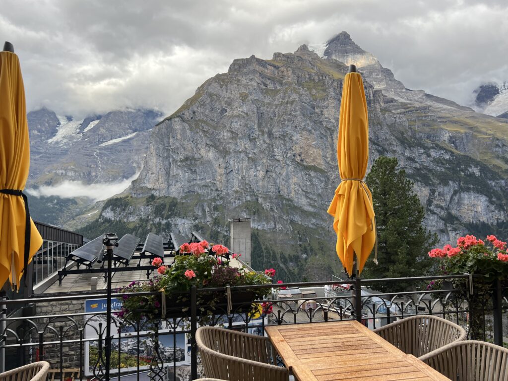 Switzerland empty nest travel blog Zermatt Luzern Lucerne matterhorn stanserhorn st Moritz glacier express Interlaken mürren Bernese Oberland Jungfrau Eiger Monch Zurich adventurous family travel blog Rigi Gornergrat Riffles Riffleberg Matterhorn Glacier Paradise Corvatsch Corviglia Pontresina Piz Nair Suvretta Weggis Vitznau Chapel Bridge Lauterbrunnen Grutschalp e-bike tour Northface Trail Sprutz Gimmelwald